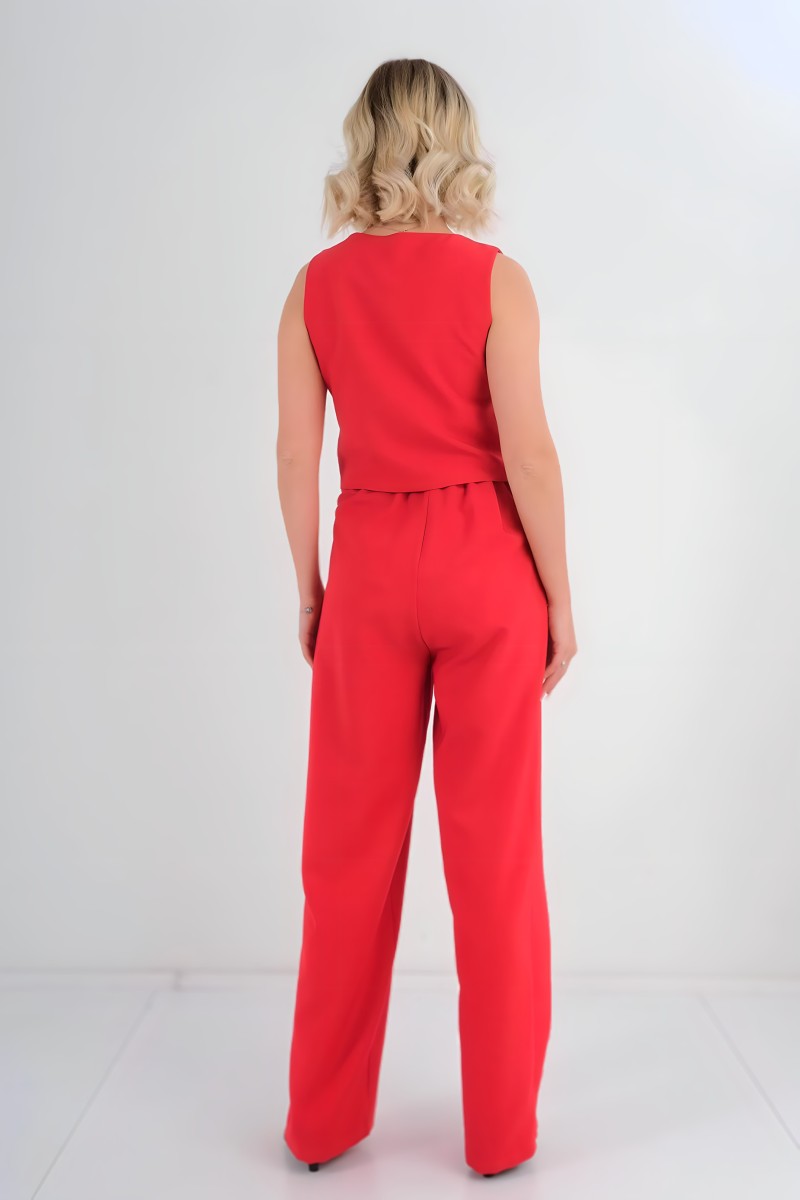 Buttoned Chain Trousers