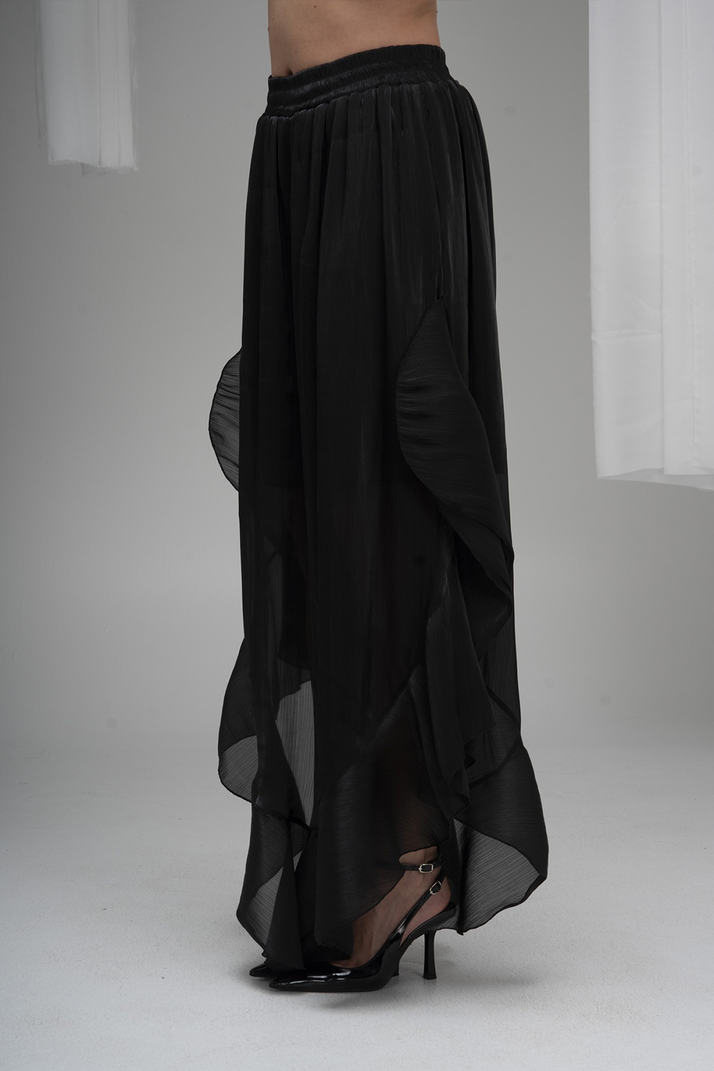 Organza Skirt with Ruffle Details