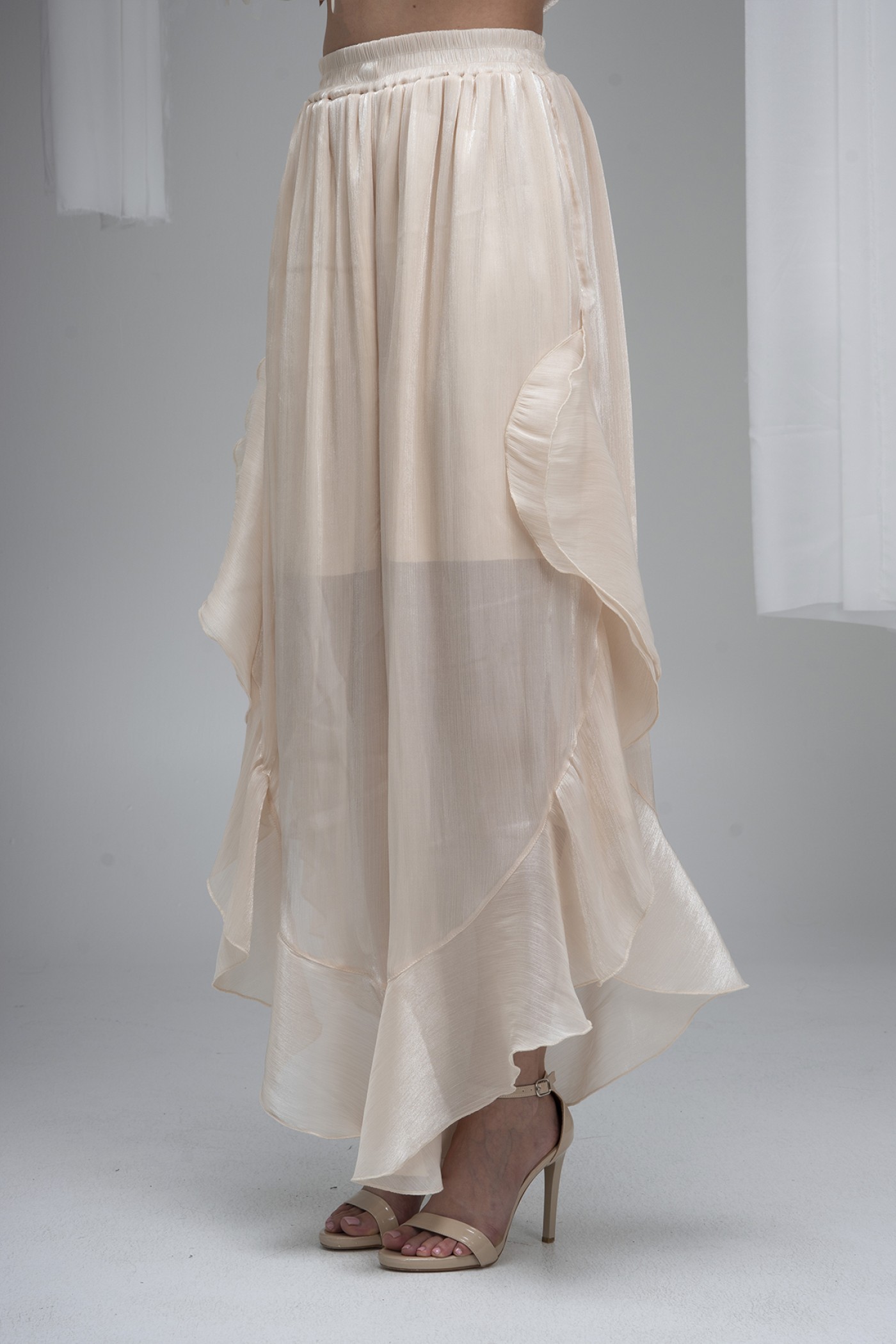 Organza Skirt with Ruffle Details