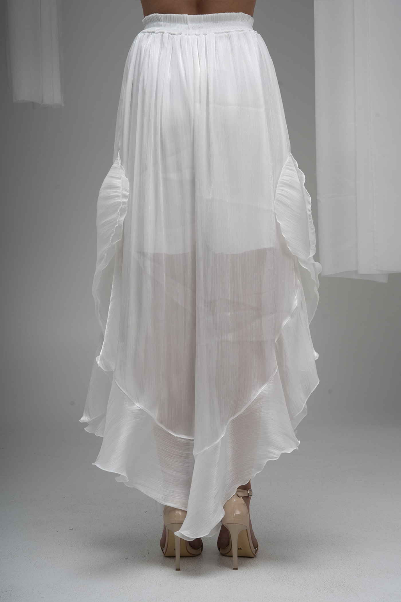 Organza Skirt with Ruffle Details