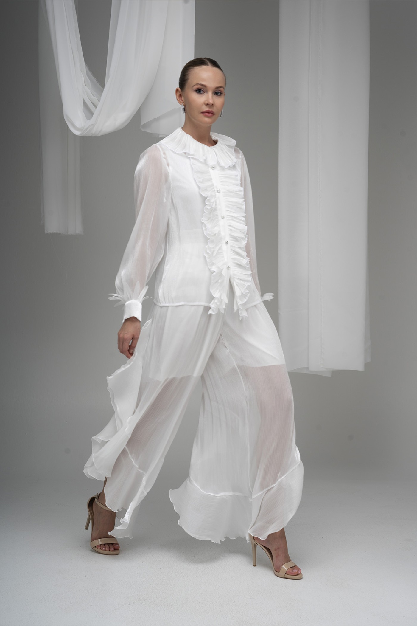 Organza Skirt with Ruffle Details