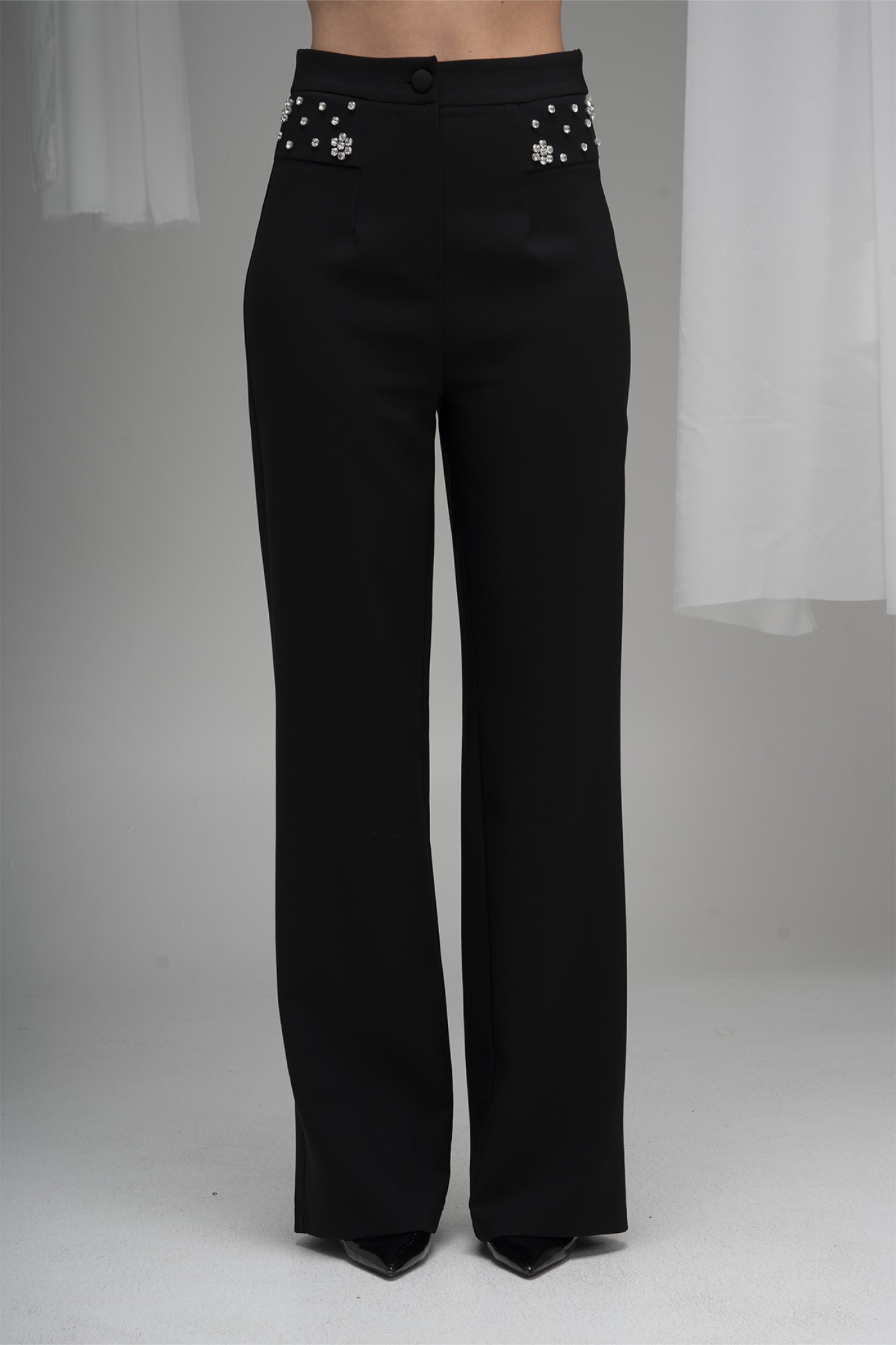 Stone Detailed Trousers Stone Detailed Trousers