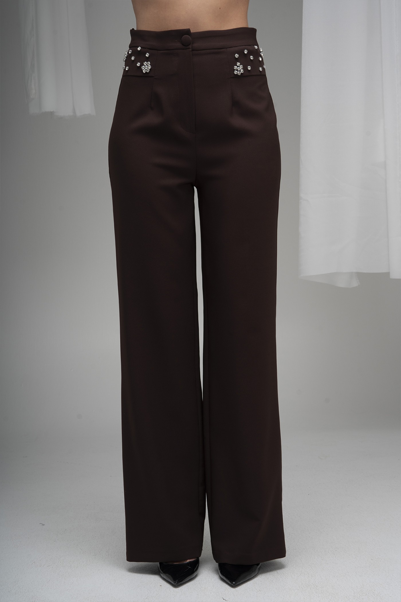 Stone Detailed Trousers Stone Detailed Trousers