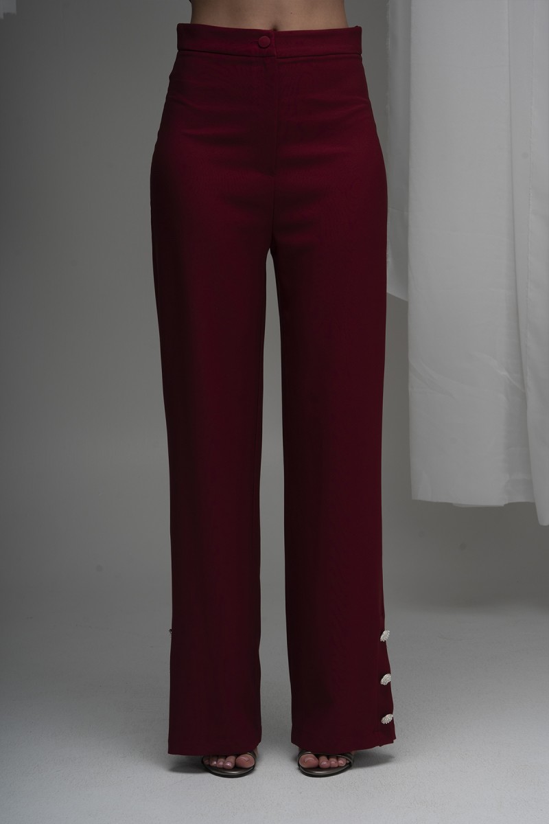 Pearl Button Detailed Trousers