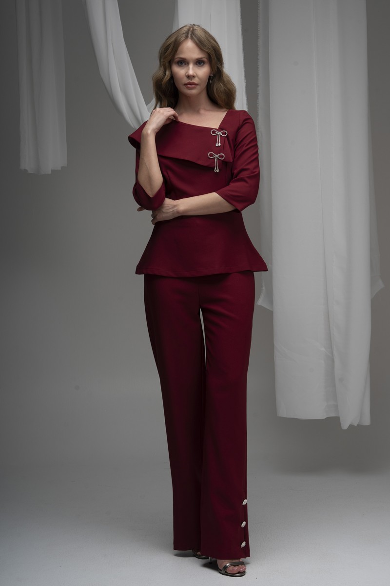 Pearl Button Detailed Trousers