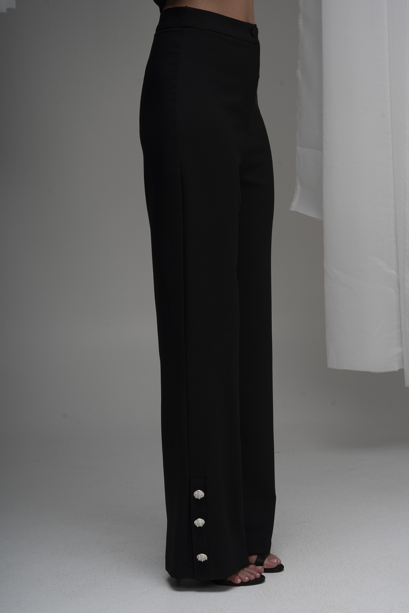 Pearl Button Detailed Trousers Pearl Button Detailed Trousers