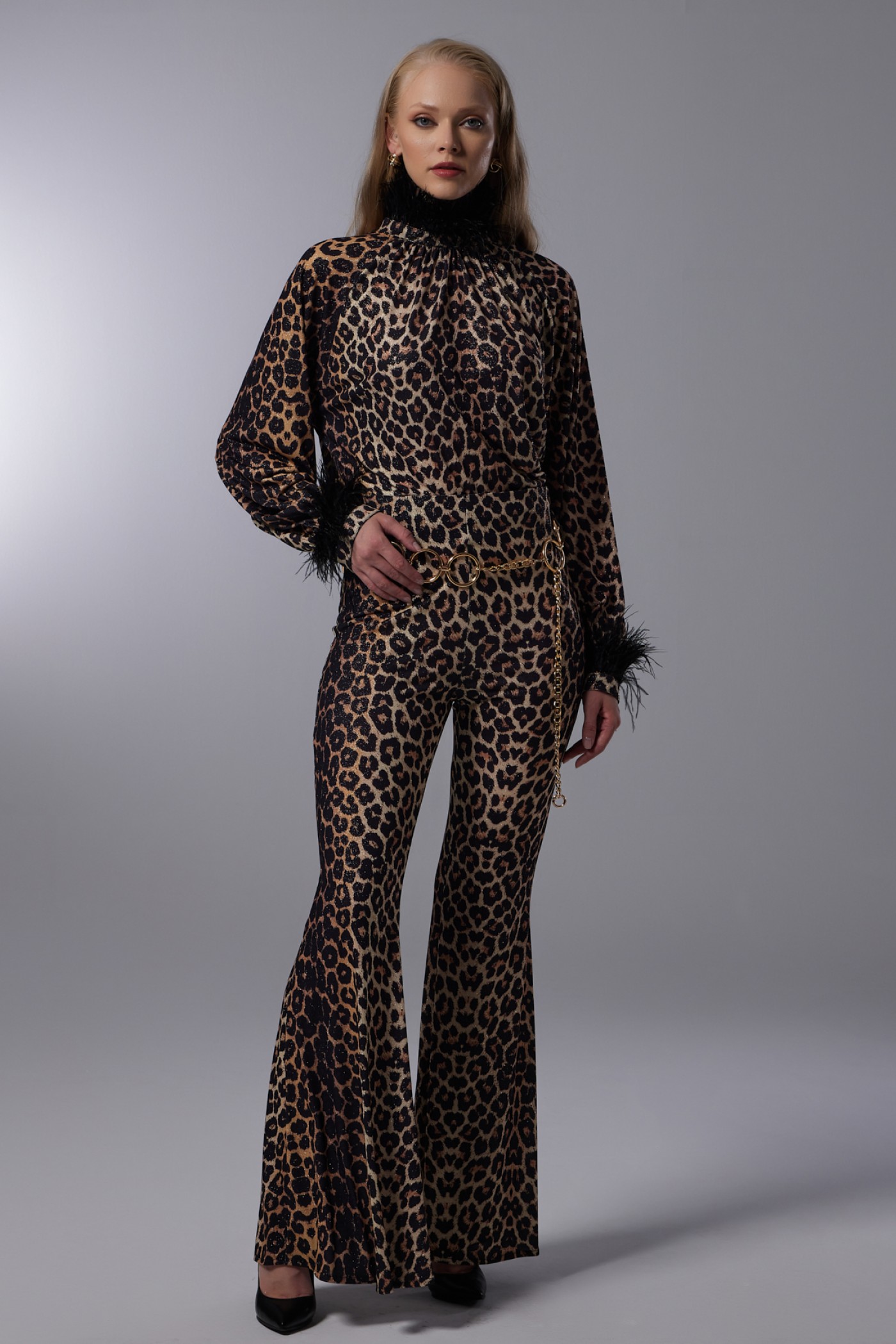 Flared Leopard Trousers Flared Leopard Trousers