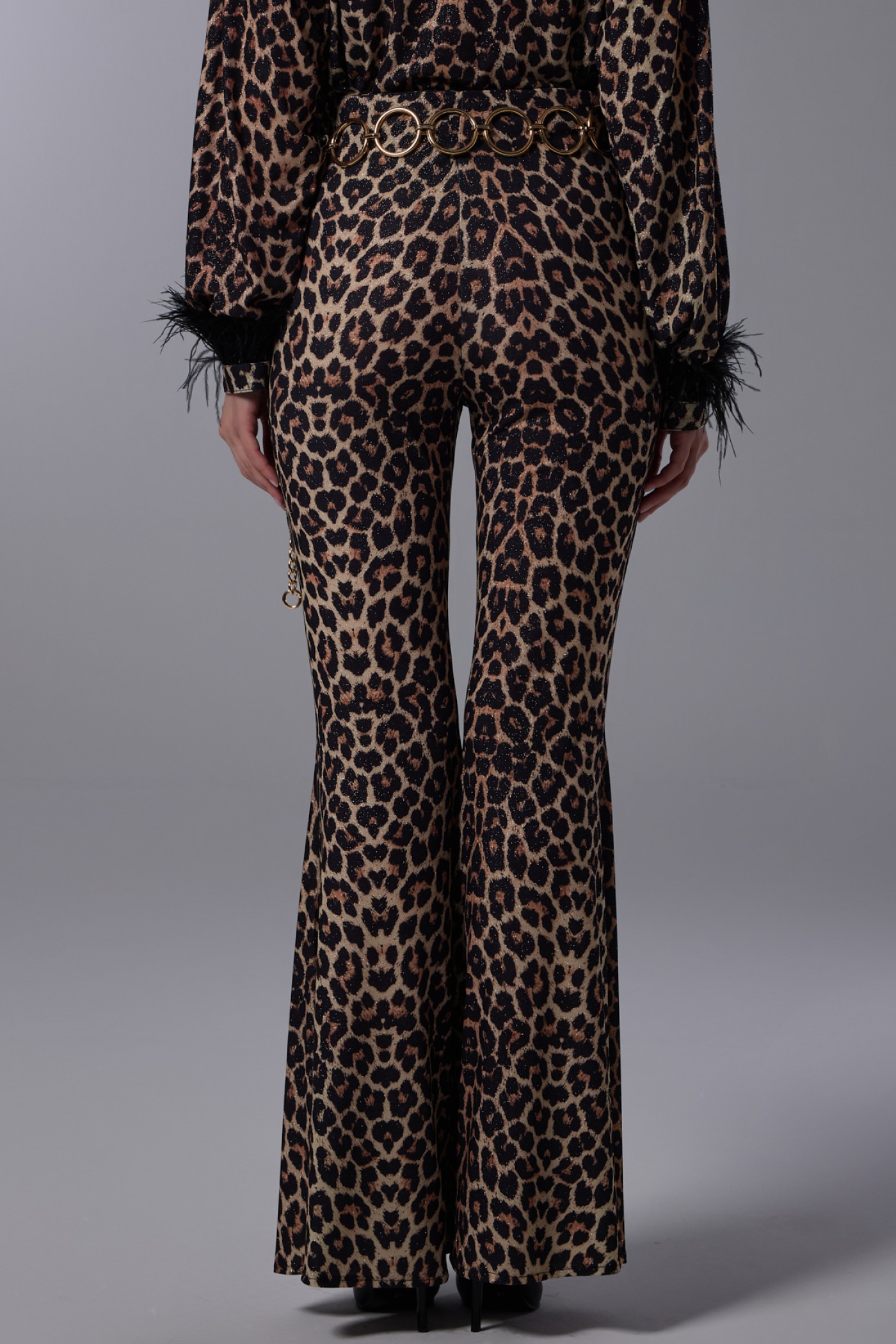 Flared Leopard Trousers Flared Leopard Trousers