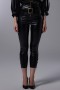 High Waist Zipper Detailed Leather Trousers