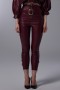 High Waist Zipper Detailed Leather Trousers
