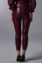 High Waist Zipper Detailed Leather Trousers
