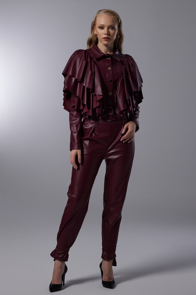 Belted Leather Pants
