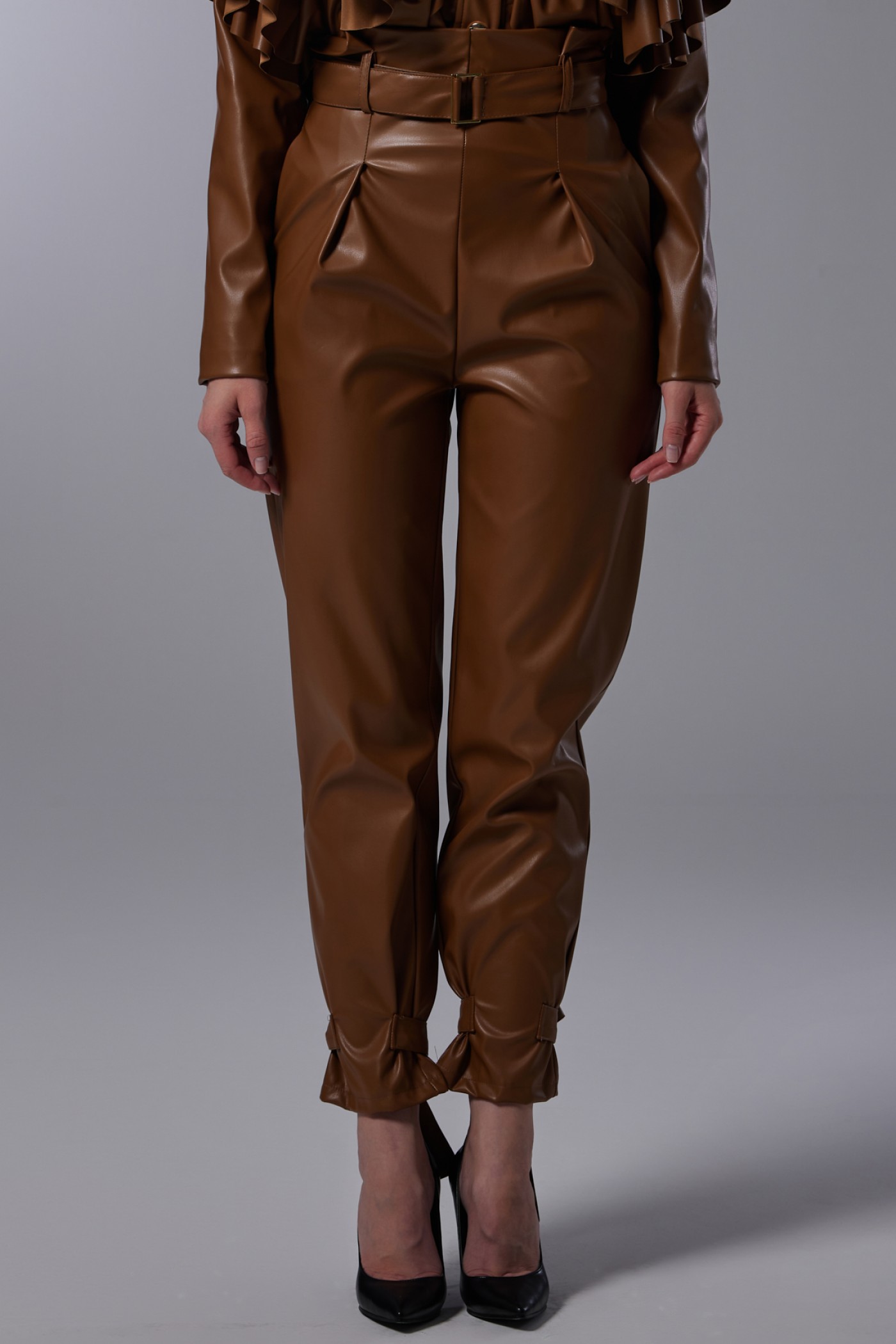 Belted Leather Pants Belted Leather Pants