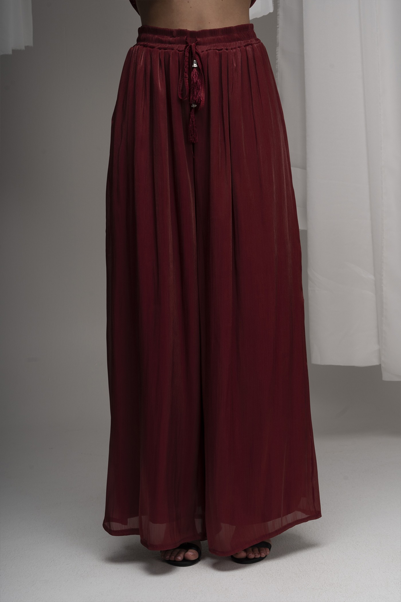 Drawstring Waist Organza Pants Drawstring Waist Organza Pants