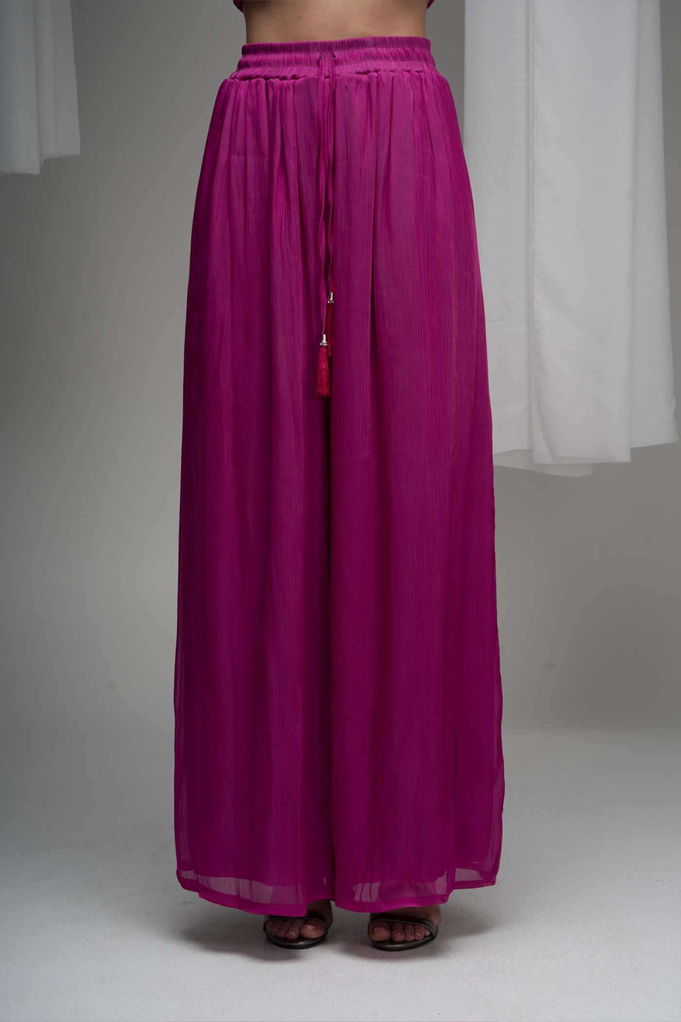 Drawstring Waist Organza Pants Drawstring Waist Organza Pants