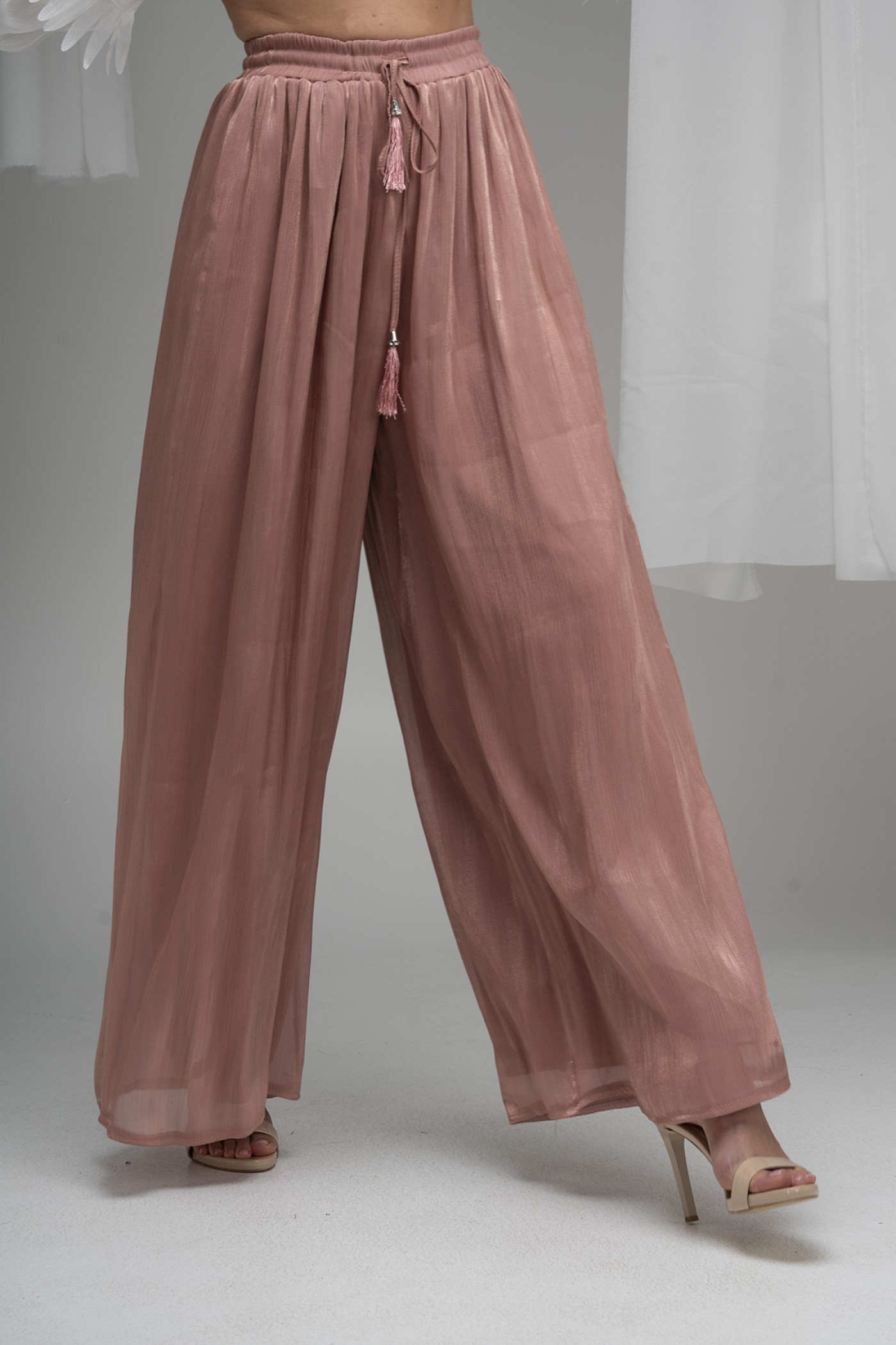 Drawstring Waist Organza Pants Drawstring Waist Organza Pants