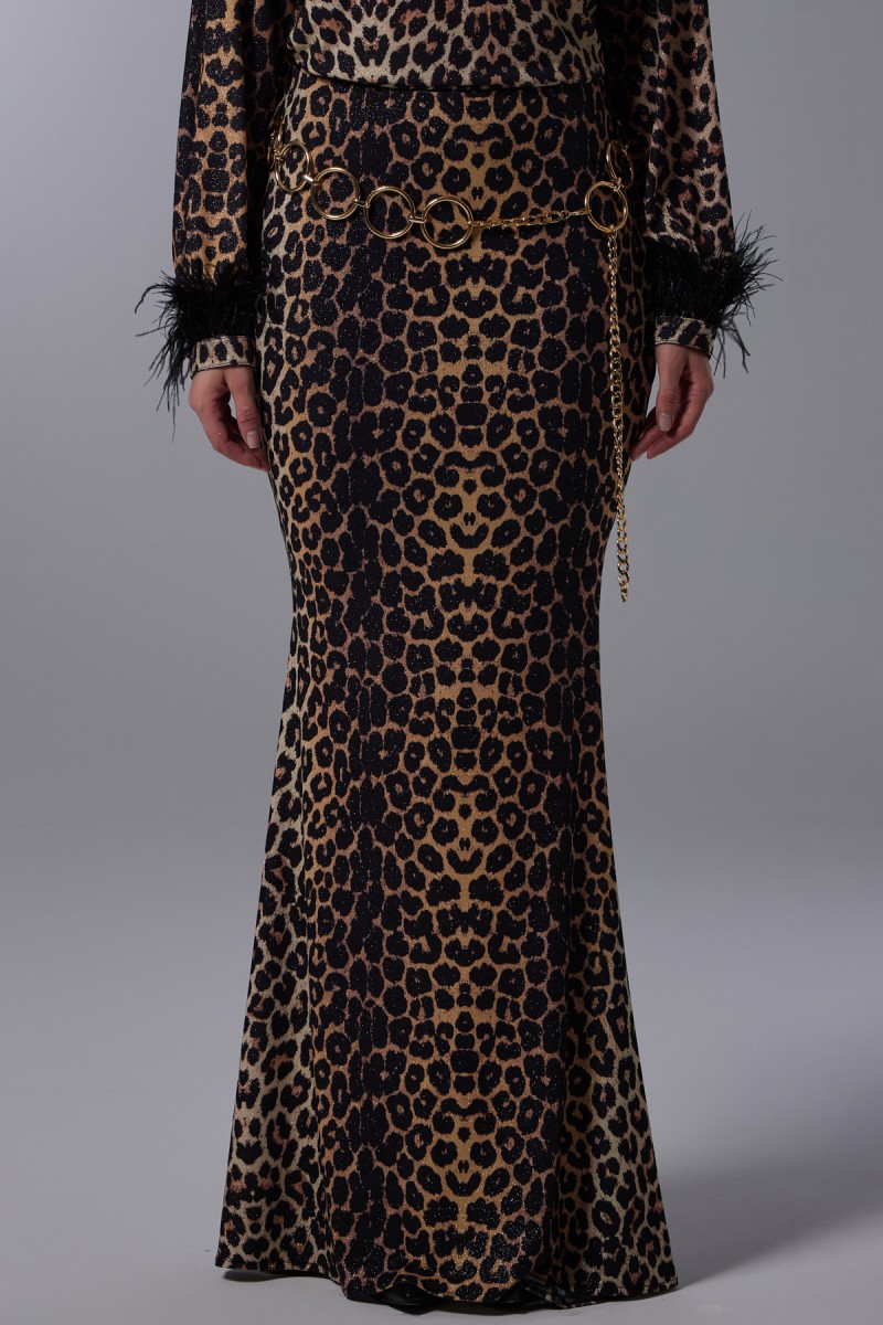 Leopard Long Pencil Skirt Leopard Long Pencil Skirt