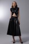 Belt and Pocket Leather Skirt