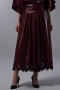 Lace Detailed Pleated Long Skirt