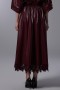 Lace Detailed Pleated Long Skirt