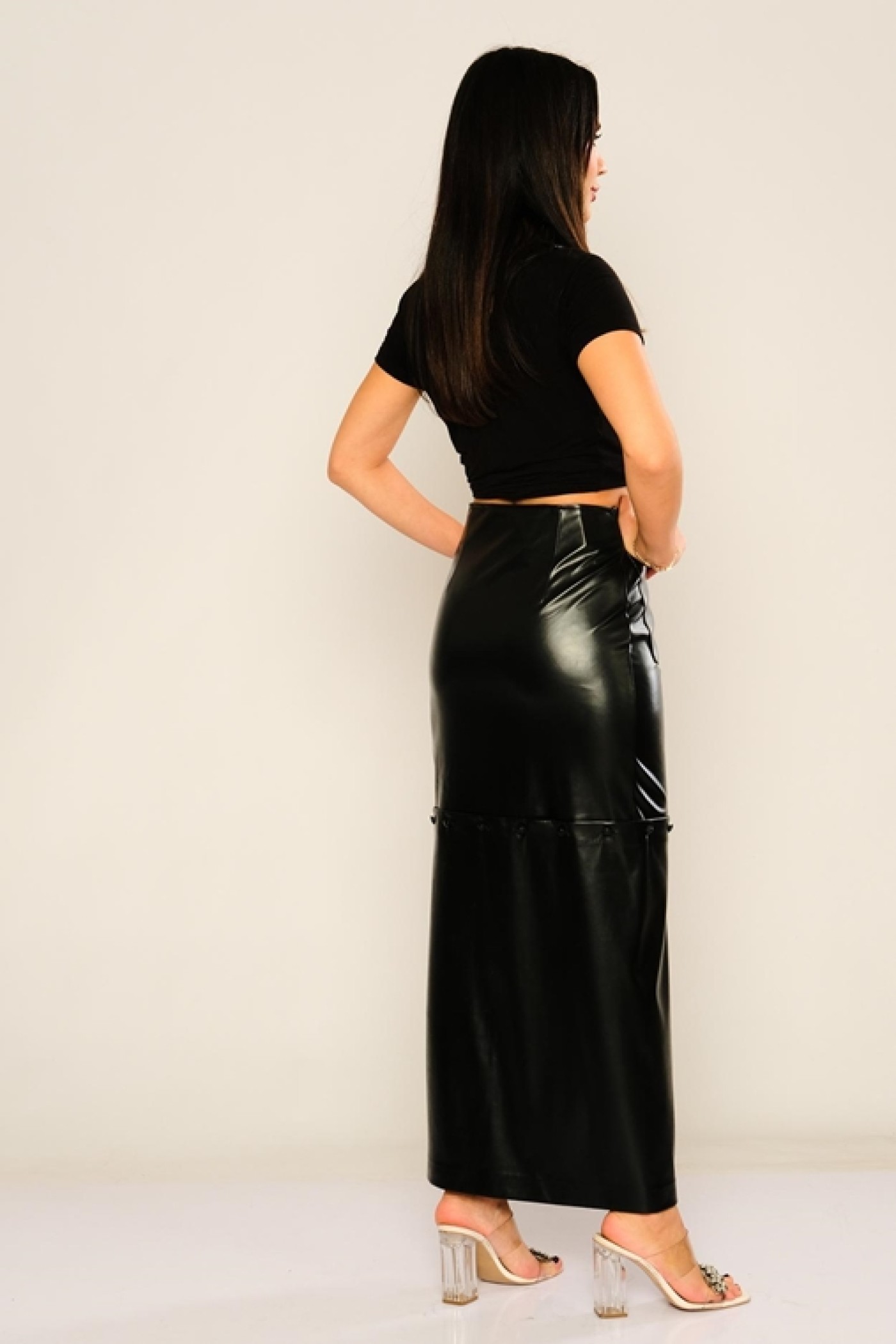Two-Piece Leather Skirt Two-Piece Leather Skirt