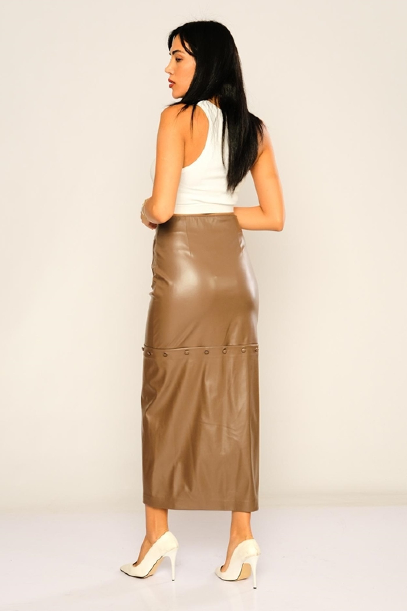 Two-Piece Leather Skirt Two-Piece Leather Skirt