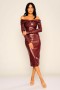 Pleated Detailed Leather Dress