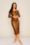 Pleated Detailed Leather Dress
