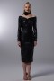 Pleated Detailed Leather Dress