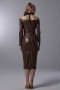 Pleated Detailed Leather Dress