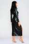 Leather Dress with Rope Detail on the Collar