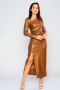 Leather Dress with Rope Detail on the Collar