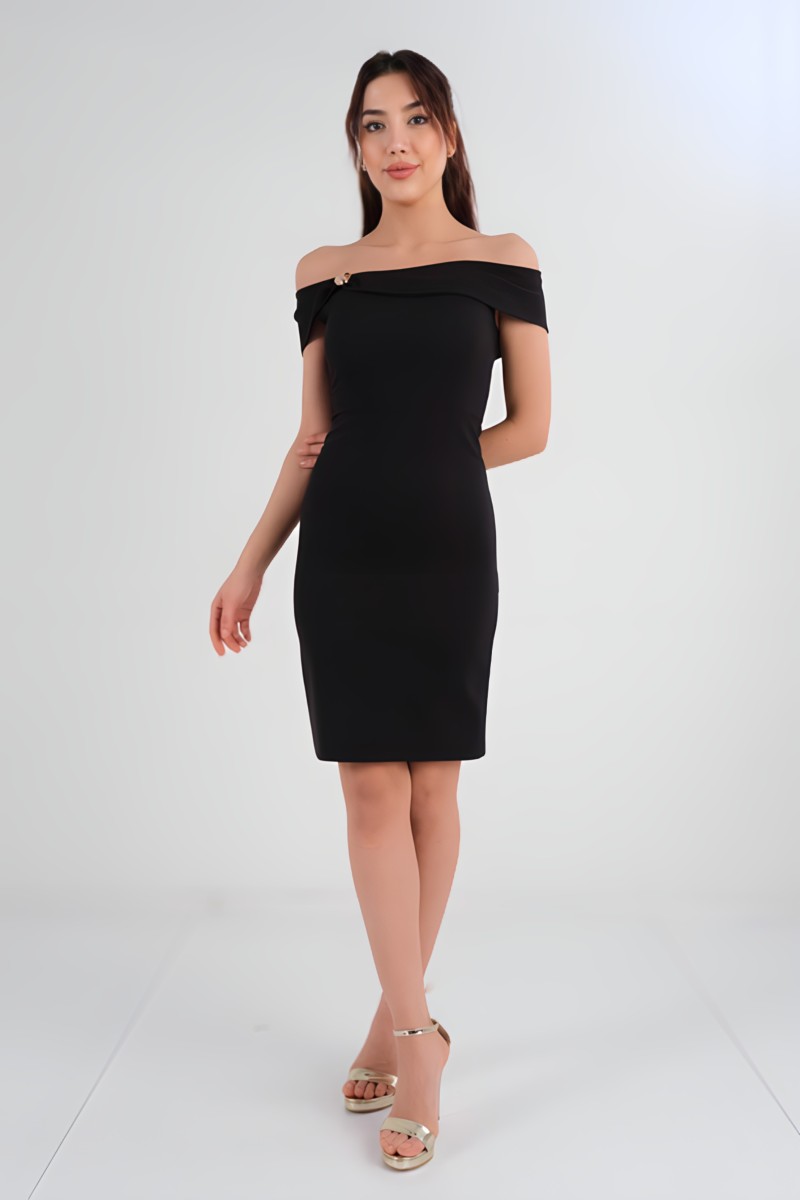 Shoulder Buckle Strap Dress