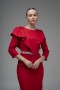 Ruffle Detailed Satin Dress 