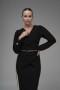 Chain Belt Wrap Satin Dress 