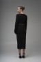 Chain Belt Wrap Satin Dress 