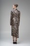 Leopard Print Coated Leather Dress