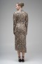 Leopard Print Coated Leather Dress