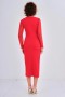 Stone Detailed Chiffon Sleeve Scuba Crepe Dress