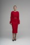 Stone Buckle Chiffon Sleeve Scuba Crepe Dress Stone Buckle Chiffon Sleeve Scuba Crepe Dress