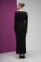 Brooch Detailed One Shoulder Scuba Crepe Dress