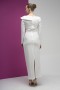 Brooch Detailed One Shoulder Scuba Crepe Dress