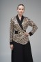 Buckle Belt Patterned Coated Leather Blazer Dress Buckle Belt Patterned Coated Leather Blazer Dress