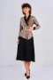 Buckle Belt Patterned Coated Leather Blazer Dress