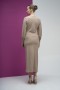Buckle Detailed Draped Scuba Crepe Dress
