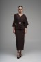  Stone Print Detailed Buckle Belt  Dress