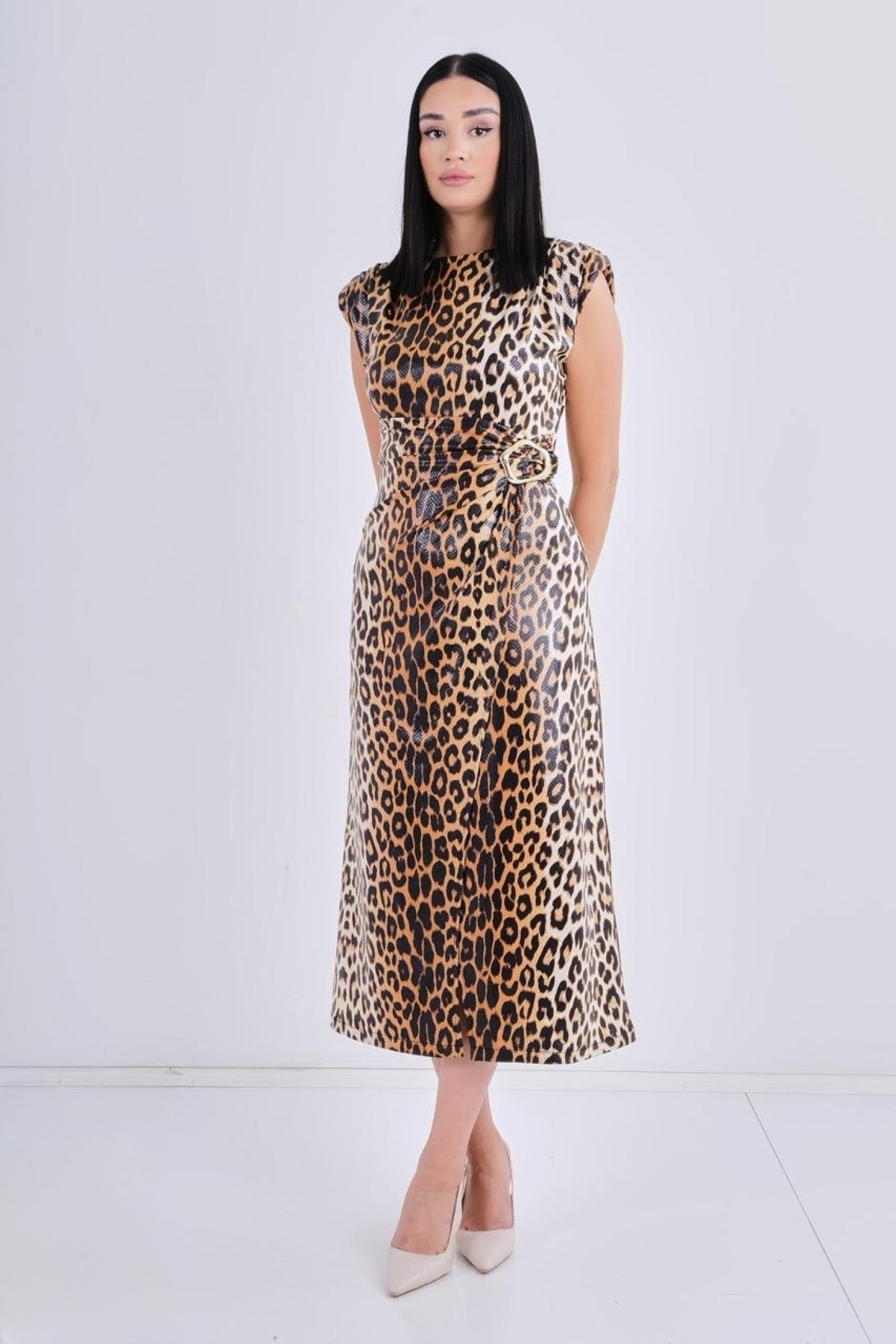 Leopard Print Belted Dress Leopard Print Belted Dress