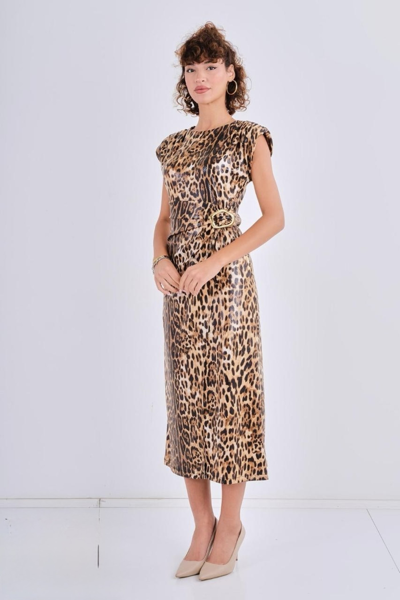 Leopard Print Belted Dress Leopard Print Belted Dress