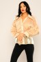 Shirt with Ruffles on Collar and Sleeves Shirt with Ruffles on Collar and Sleeves