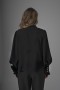 Shirt with Pleats and Bow Brooch
